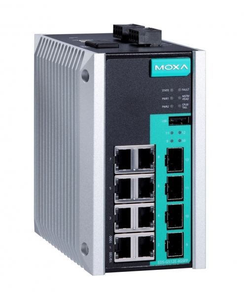 EDS-G512E-4GSFP-T: Коммутатор MOXA
