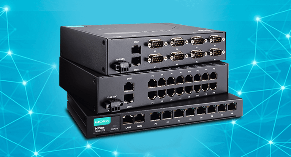 Moxa NPort 5600-DT-G2: новое поколение многопортовых серверов последовательных интерфейсов в компактном исполнении
