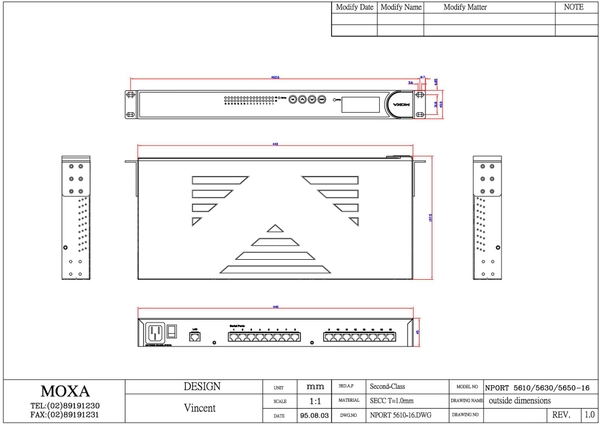 NPort 5650-16-HV-T