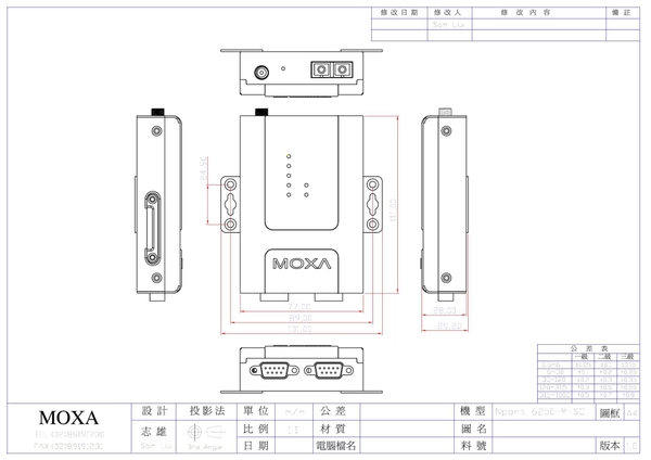 NPort 6250-M-SC-T