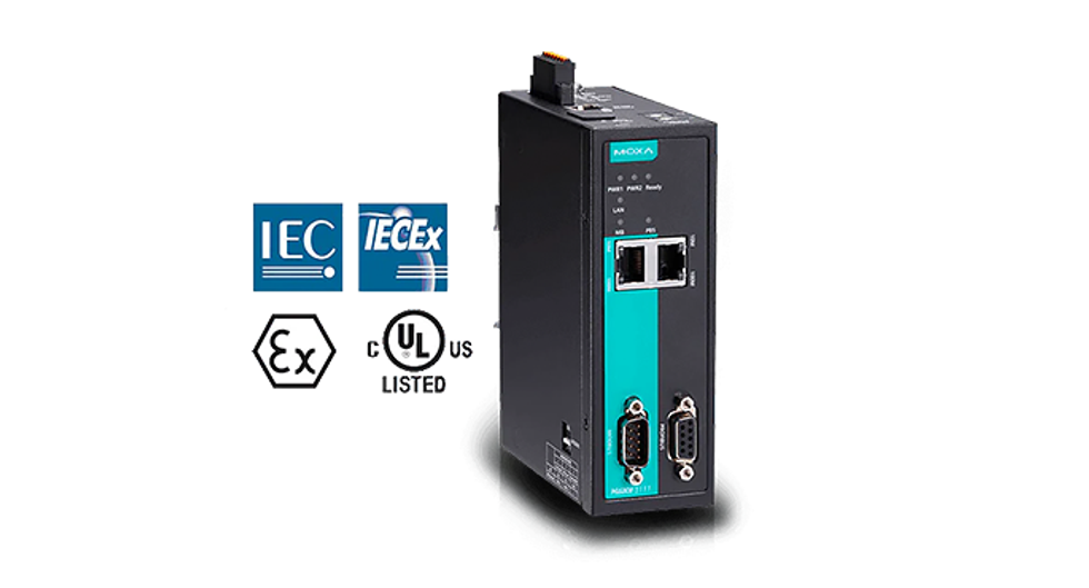 MGate 5111: Modbus, PROFINET, EtherNet/IP в PROFIBUS