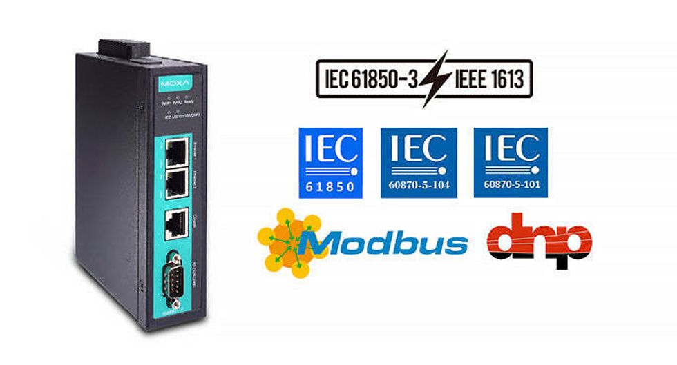 Шлюз MGate 5119-T с поддержкой IEC 61850 для электроэнергетики